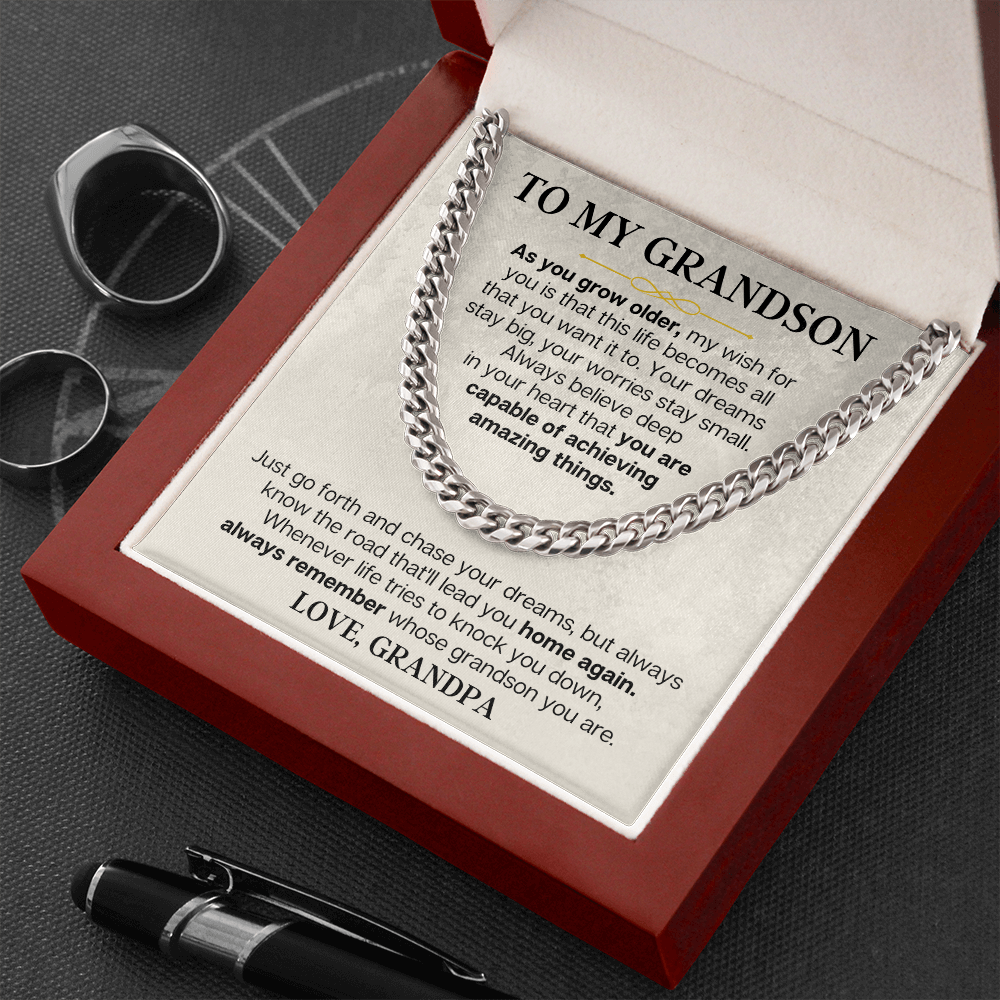 To My Grandson - Big Dreams - Personalized Gift Set - SS192