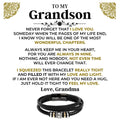 To My Grandson | Braided Leather Bracelet Gift Set - SS514B