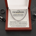 To My Grandson - Cuban Link Chain Gift Set - SS160
