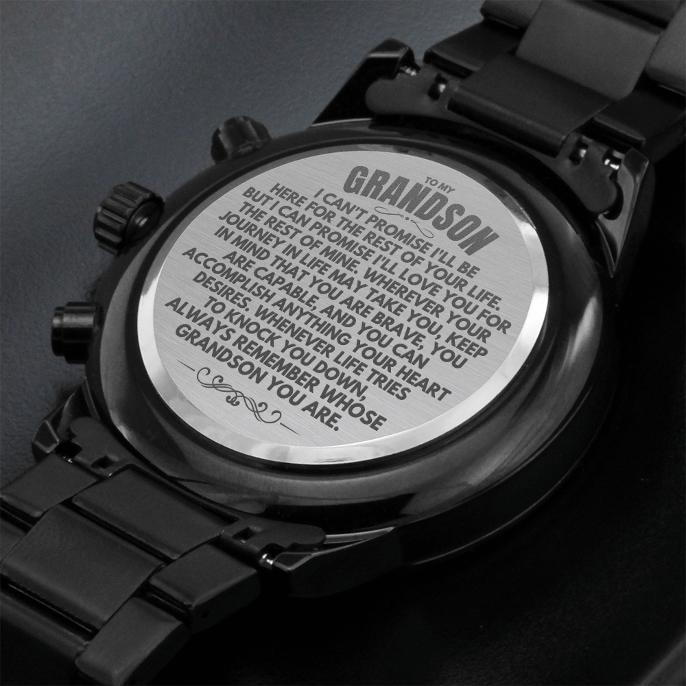 To My Grandson - Engraved Chronograph Watch - SS95