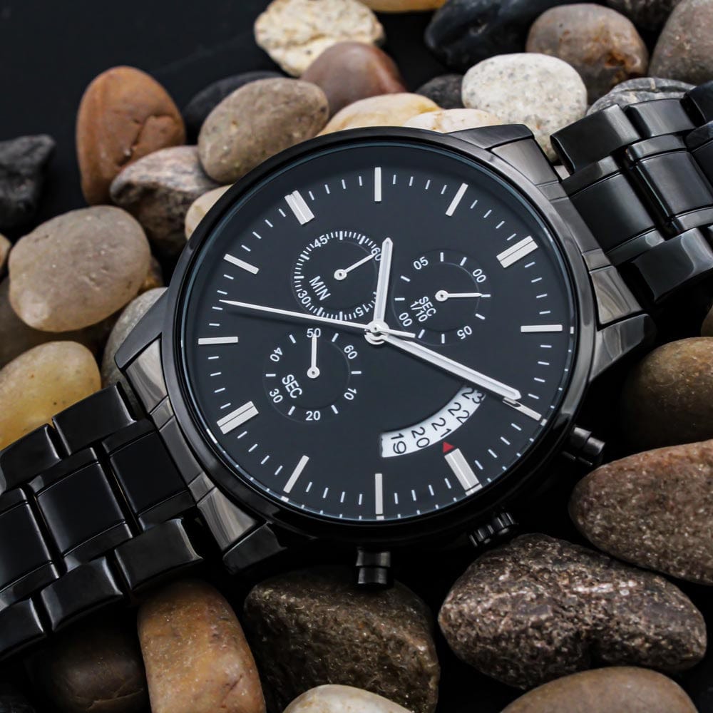 To My Grandson - Engraved Chronograph Watch - SS95
