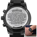 To My Grandson - Engraved Chronograph Watch - SS95
