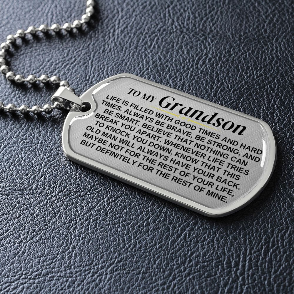 To My Grandson - From Grandfather - Love Tag - SS375