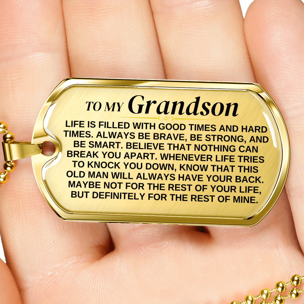 To My Grandson - From Grandfather - Love Tag - SS375