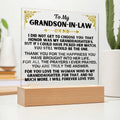 To My Grandson-in-Law - LED-Lit Acrylic Plaque - AC31