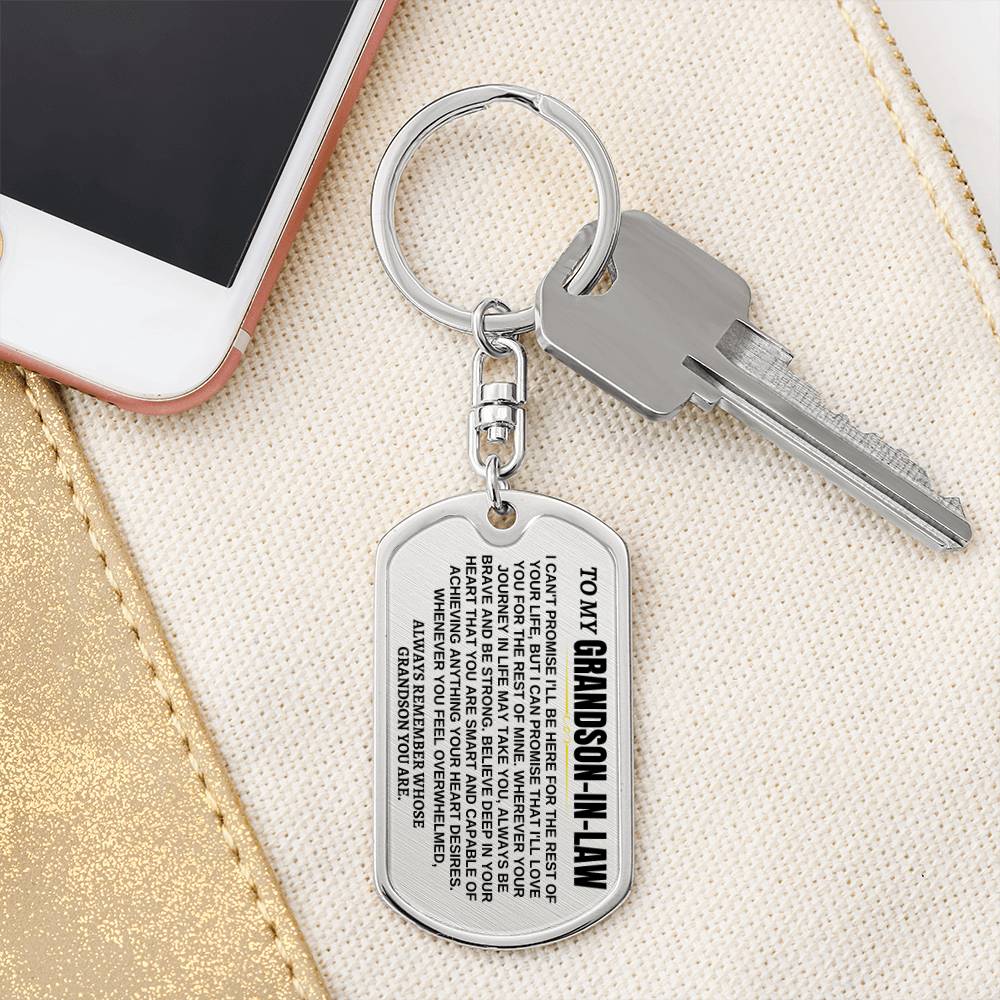 To My Grandson-in-law | Remember Whose Grandson You Are | Personalized Keychain - SS293V2-IL