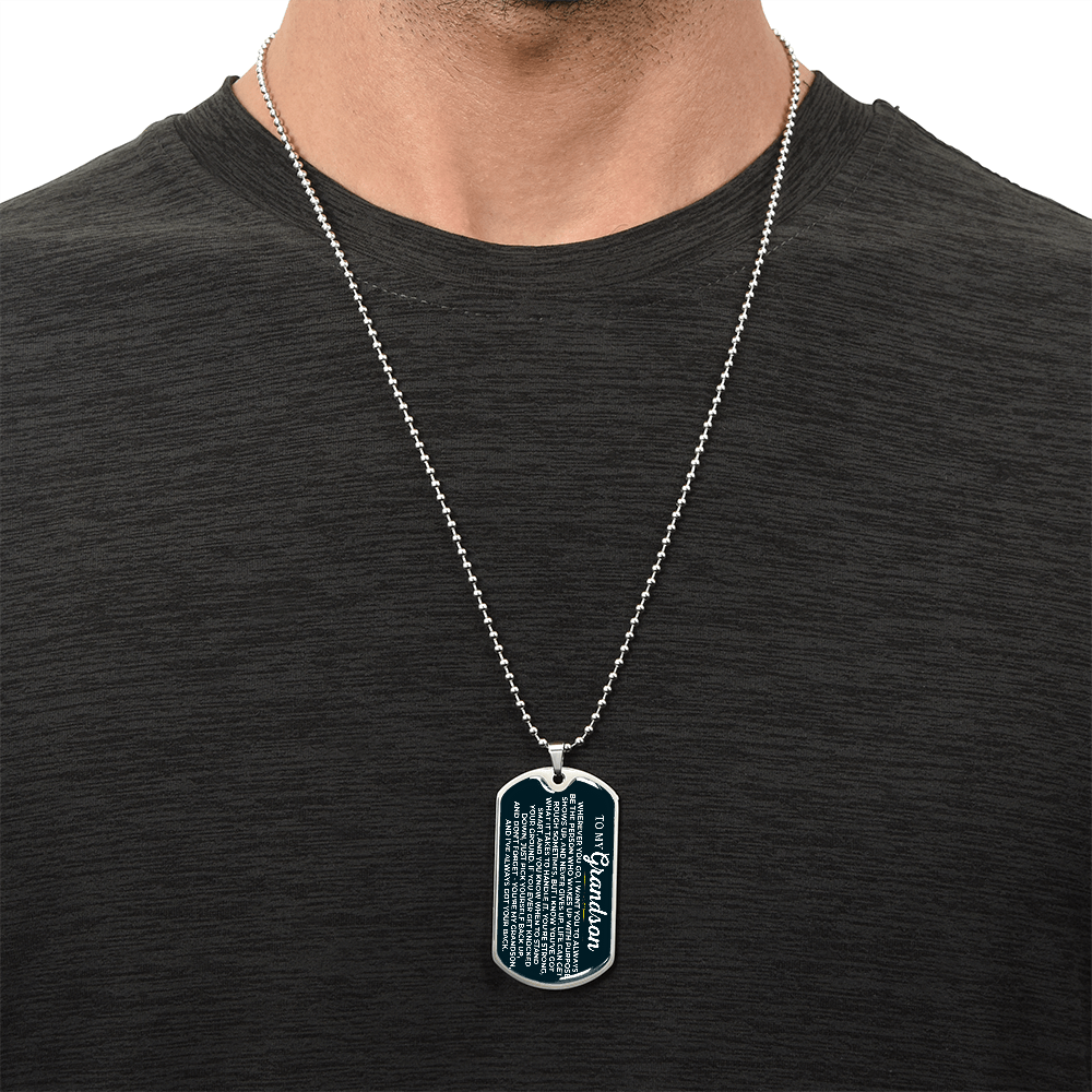 To My Grandson - Love Tag - SS611-DT