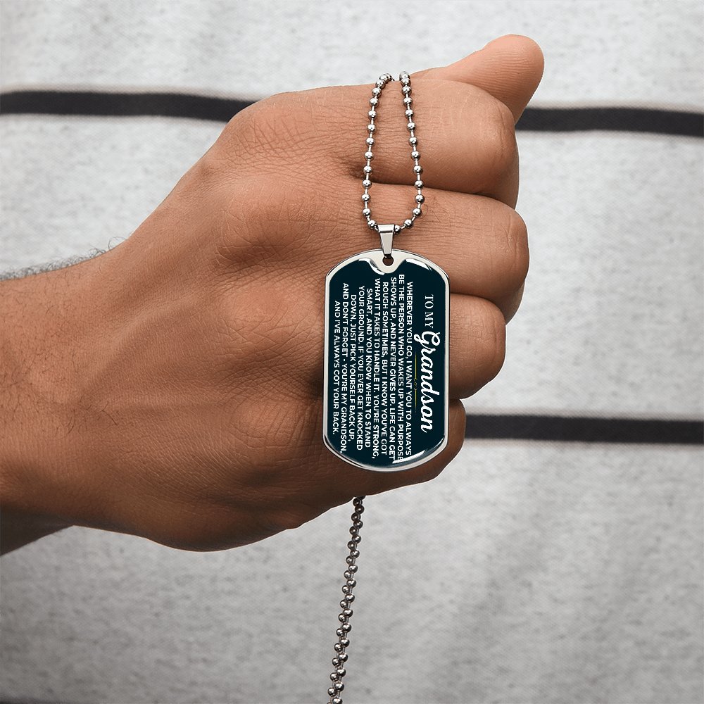 To My Grandson - Love Tag - SS611-DT