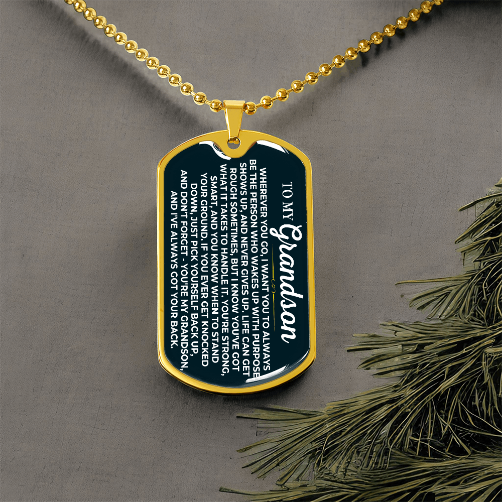 To My Grandson - Love Tag - SS611-DT
