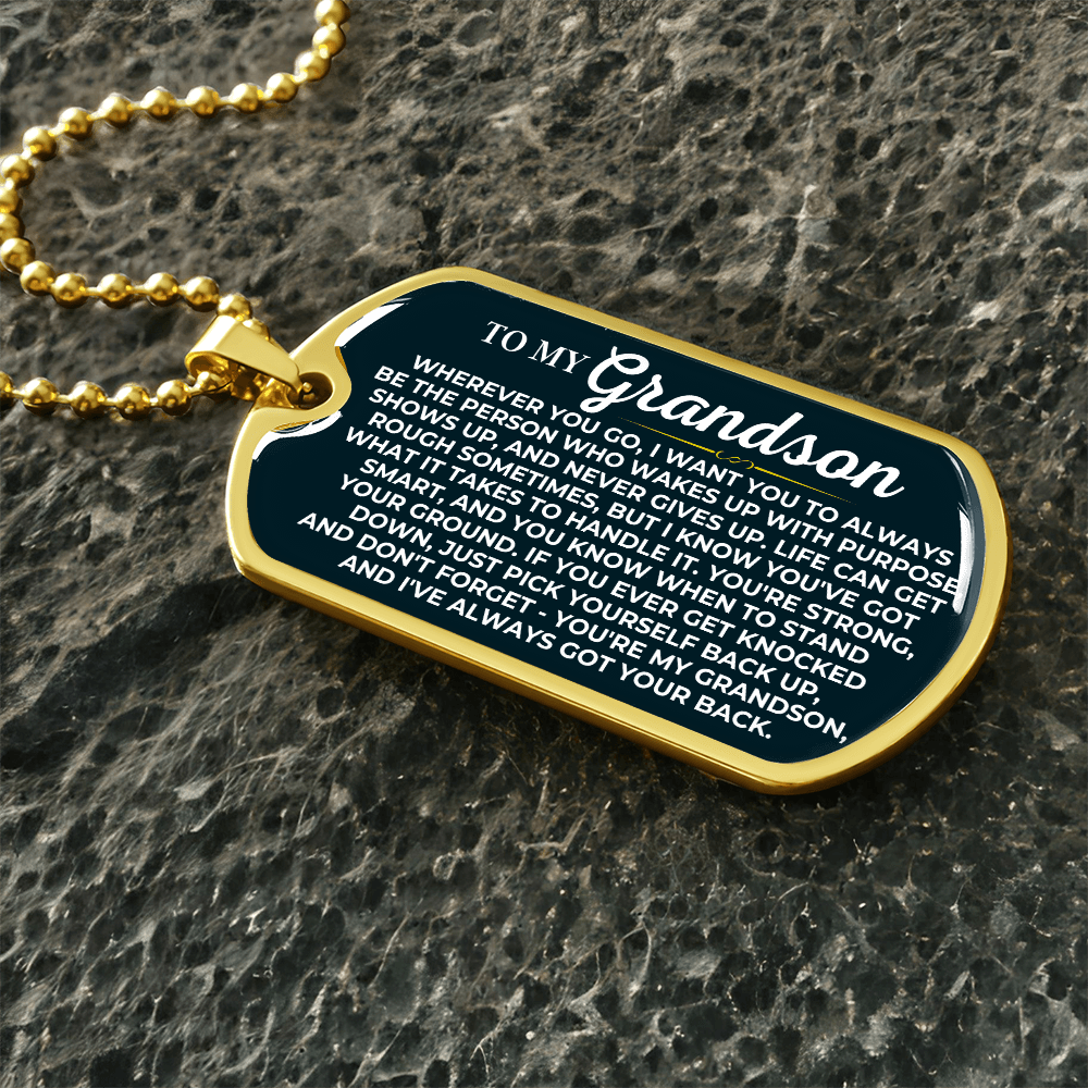 To My Grandson - Love Tag - SS611-DT
