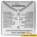 To My Grandson - Love You More Than You Know - Artisan Cross Gift Set - SS604GS