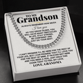 To My Grandson - Personalized Special Chain Gift Set - SS258GS