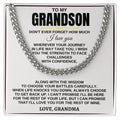 To My Grandson - Wherever Your Journey - Personalized Gift Set - SS284