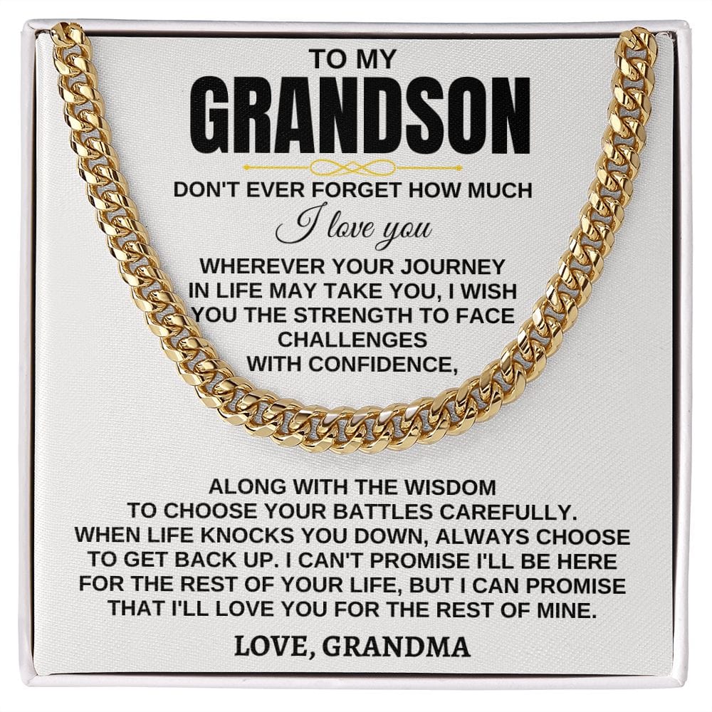 To My Grandson - Wherever Your Journey - Personalized Gift Set - SS284