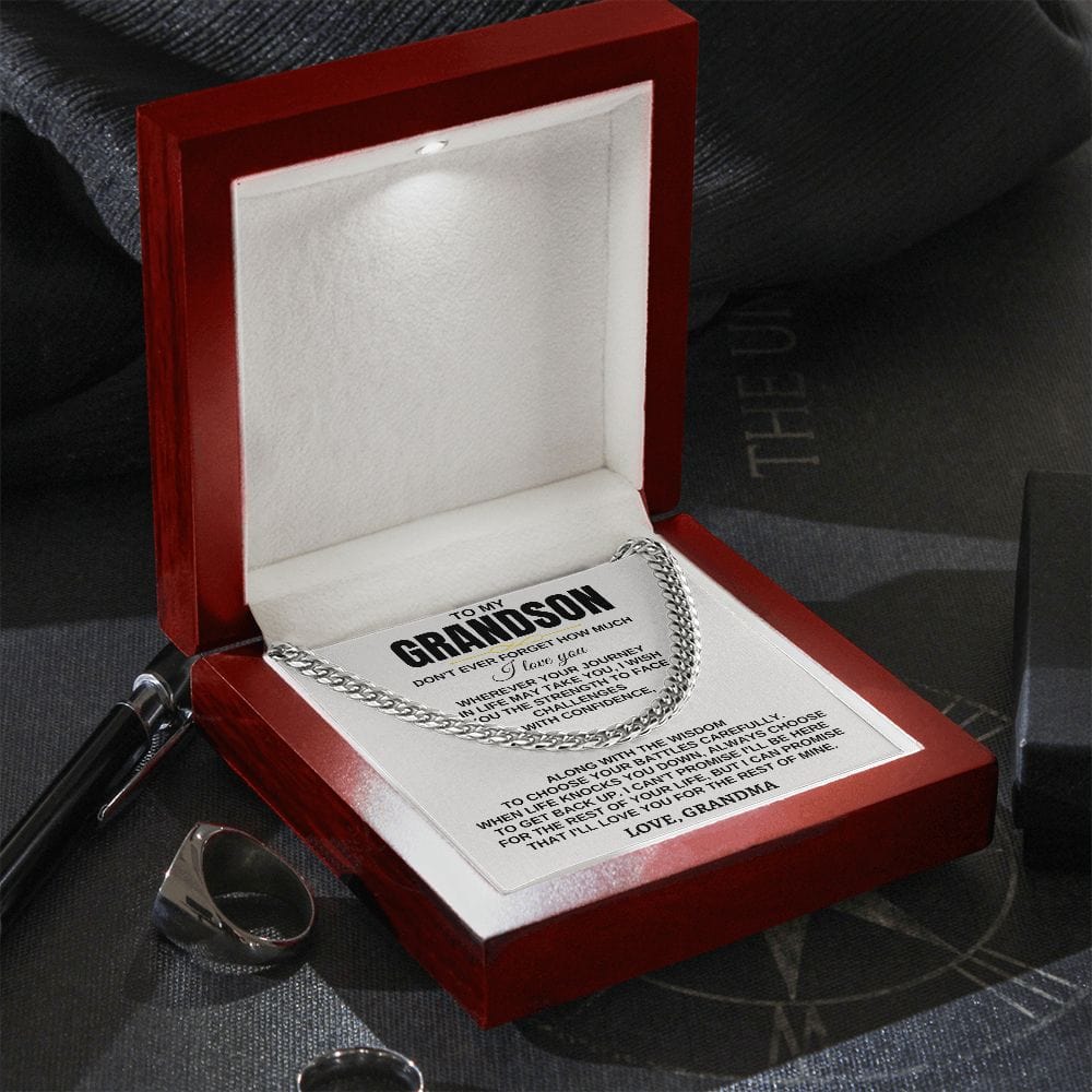 To My Grandson - Wherever Your Journey - Personalized Gift Set - SS284