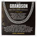 To My Grandson - Wherever Your Journey - Personalized Gift Set - SS284V2