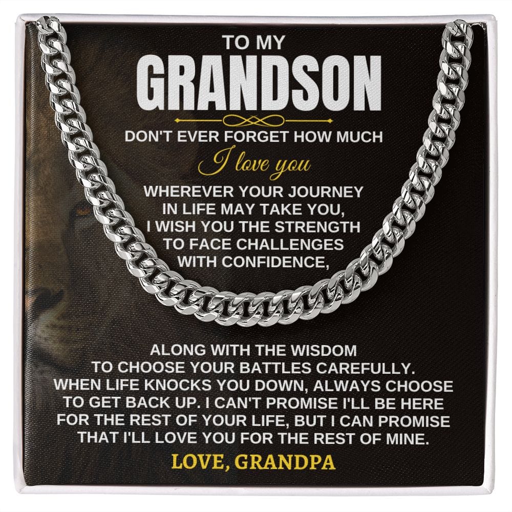 To My Grandson - Wherever Your Journey - Personalized Gift Set - SS284V2