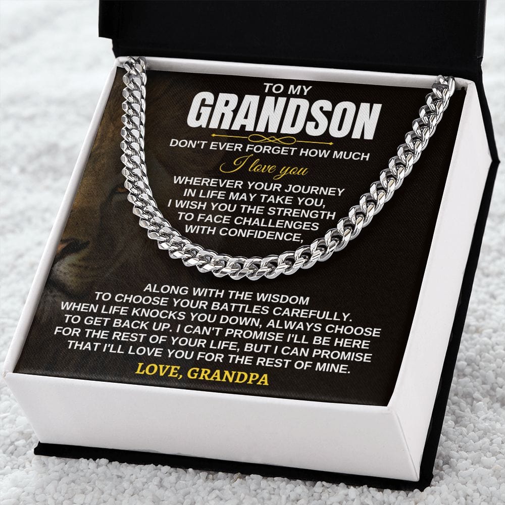 To My Grandson - Wherever Your Journey - Personalized Gift Set - SS284V2