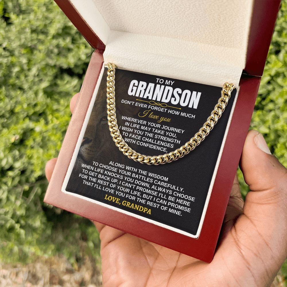 To My Grandson - Wherever Your Journey - Personalized Gift Set - SS284V2