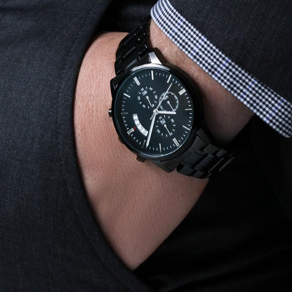 To My Groom - Engraved Premium Watch - SS166-GR