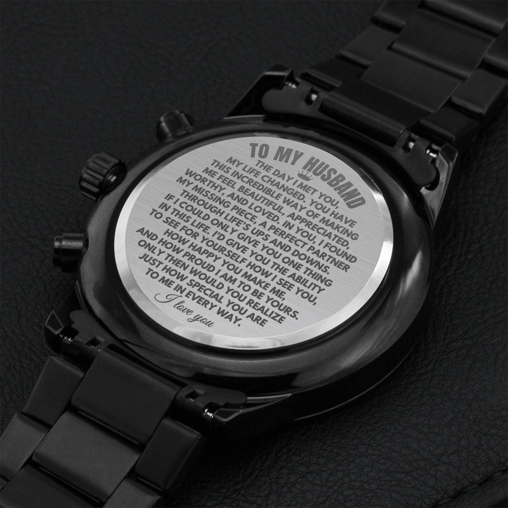 To My Husband - Engraved Premium Watch - SS222