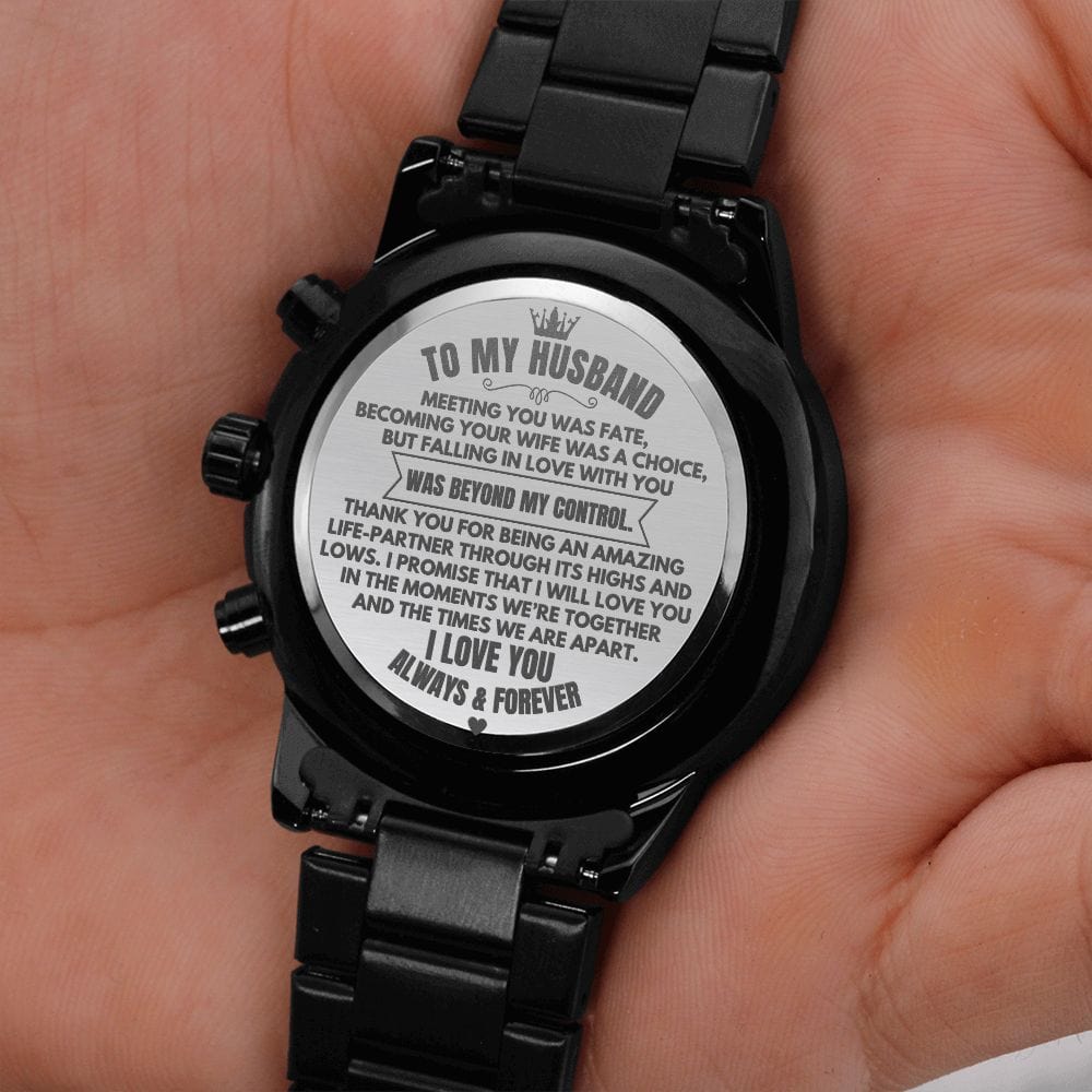 To My Husband - Engraved Premium Watch - SS343