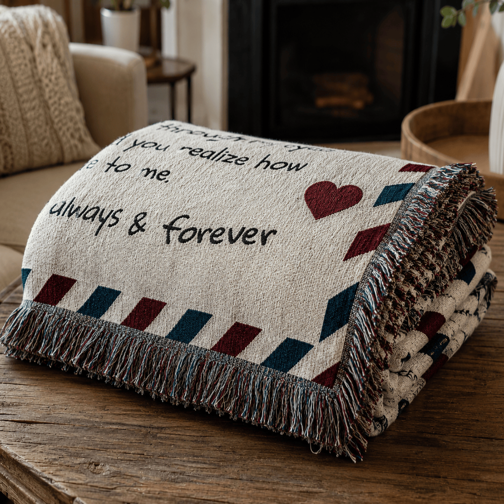 To My Husband - Giant Love Letter - Premium Woven Blanket- WB01