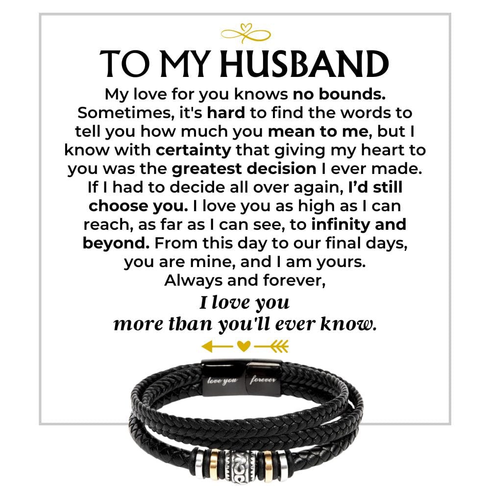 To My Husband | Love You Forever | Braided Bracelet Gift Set - SS580
