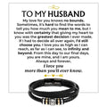 To My Husband | Love You Forever | Braided Bracelet Gift Set - SS580
