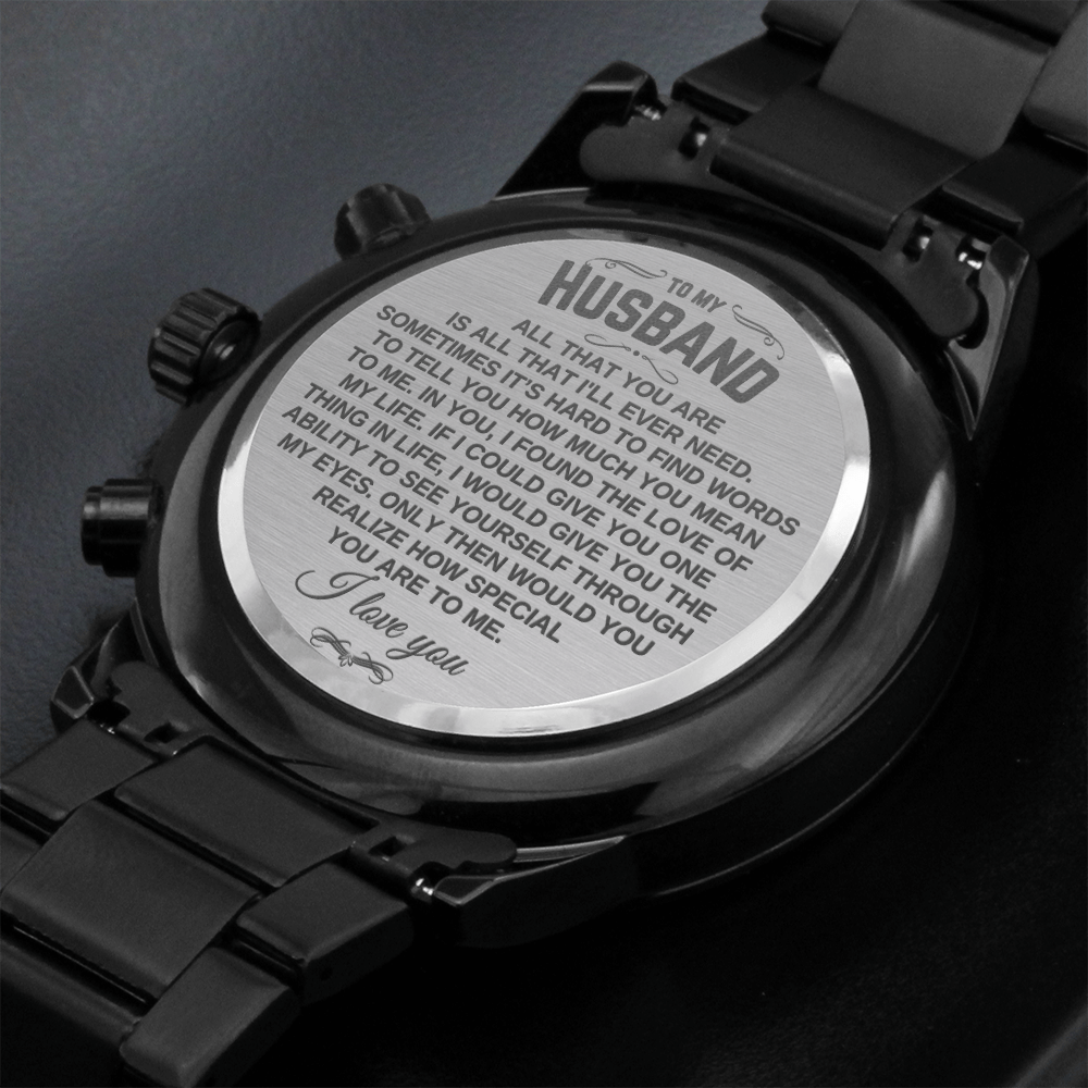 To My Husband - Luxury Engraved Watch - SS07