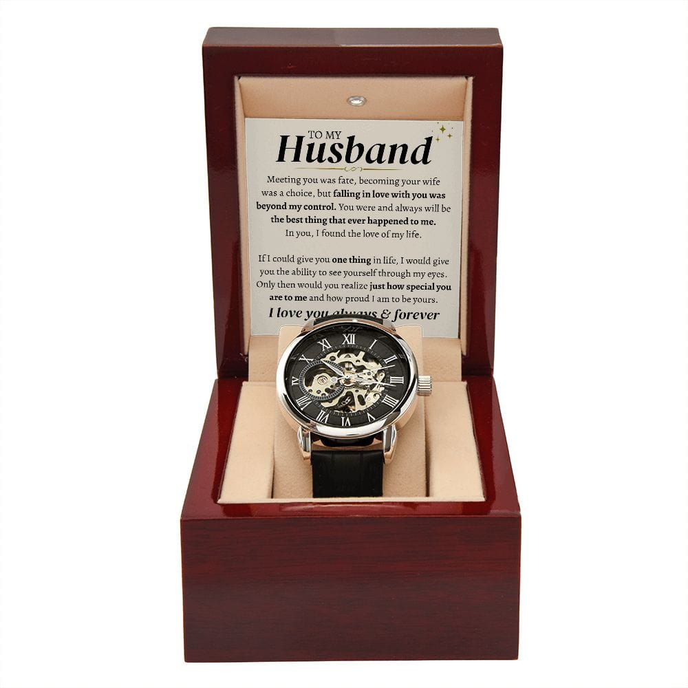 To My Husband - Luxury Openwork Watch - Gift Set - SS323