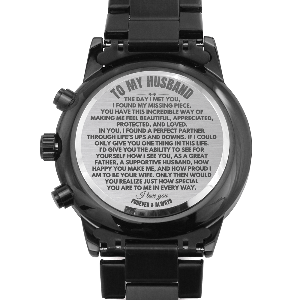 To My Husband - Perfect Life Partner - Engraved Premium Watch - SS243