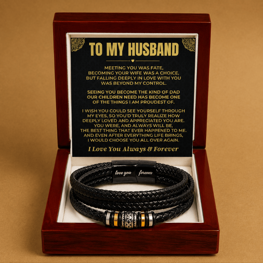 To My Husband - You Are Loved & Appreciated - Braided Bracelet Gift Set - SS617
