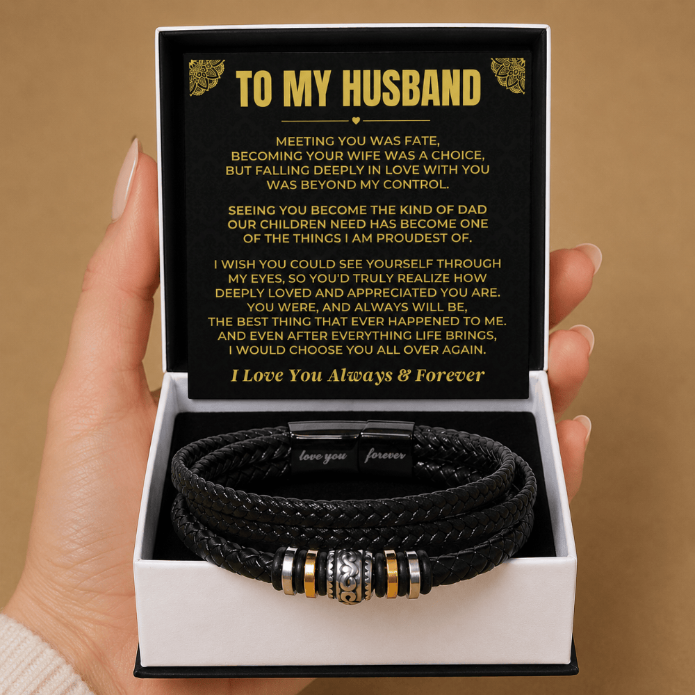 To My Husband - You Are Loved & Appreciated - Braided Bracelet Gift Set - SS617