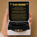 To My Husband - You Are Loved & Appreciated - Braided Bracelet Gift Set - SS617