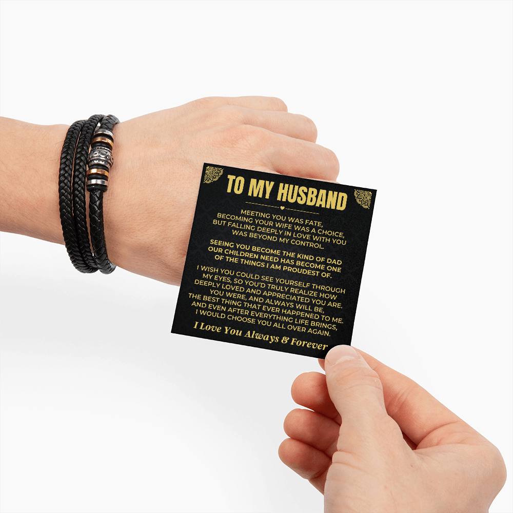 To My Husband - You Are Loved & Appreciated - Braided Bracelet Gift Set - SS617