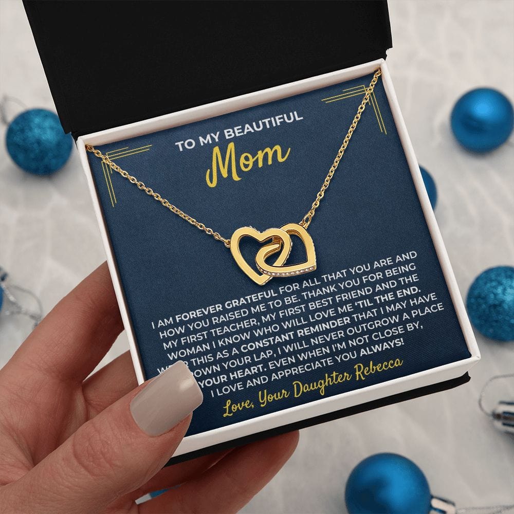 To My Mom - From Daughter - Forever Linked Hearts Gift Set - SS404