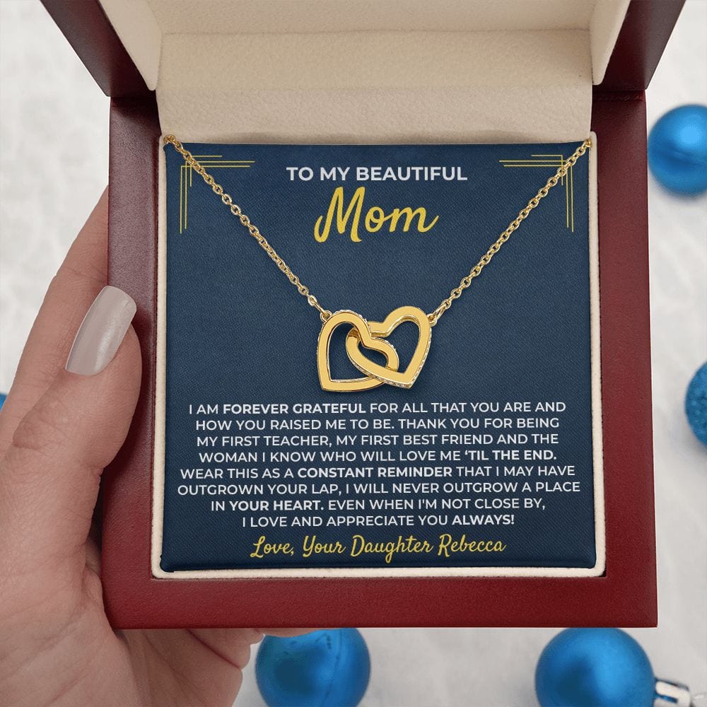 To My Mom - From Daughter - Forever Linked Hearts Gift Set - SS404