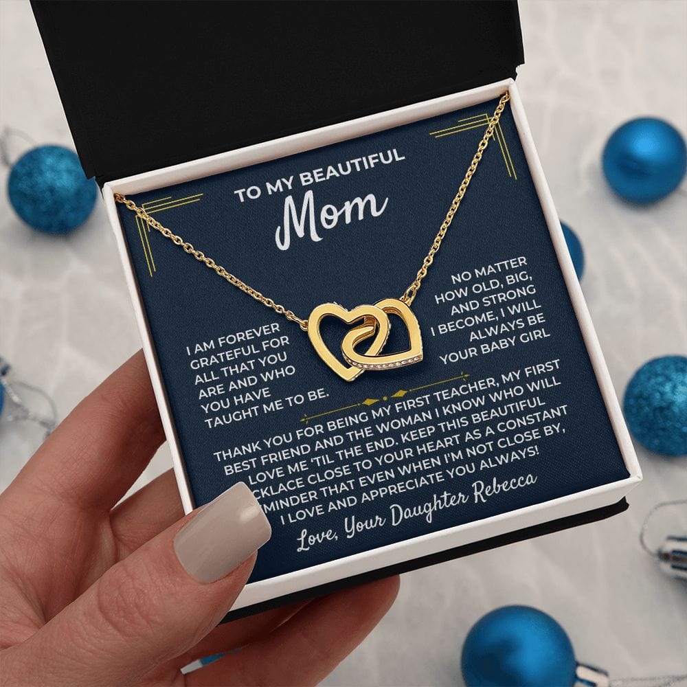 To My Mom - From Daughter - Forever Linked Hearts Gift Set - SS405