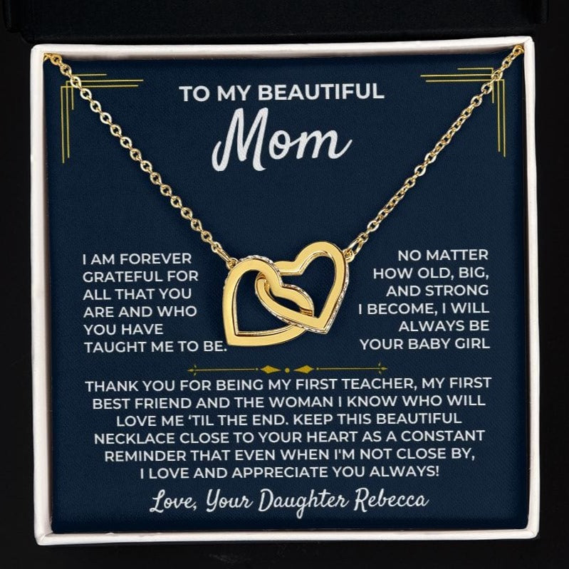 To My Mom - From Daughter - Forever Linked Hearts Gift Set - SS405