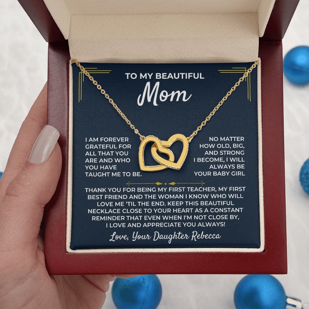 To My Mom - From Daughter - Forever Linked Hearts Gift Set - SS405