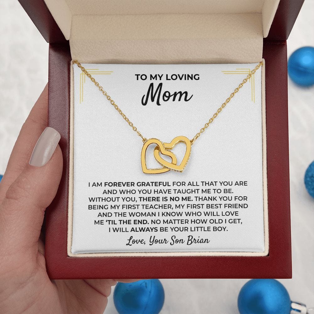 To My Loving Mom - From Son - Interlocked Hearts Gift Set - SS396
