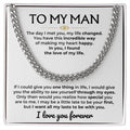 To My Man - Cuban Link Chain Gift Set - SS593