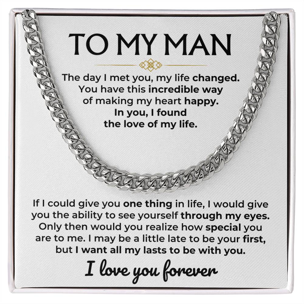To My Man - Cuban Link Chain Gift Set - SS593