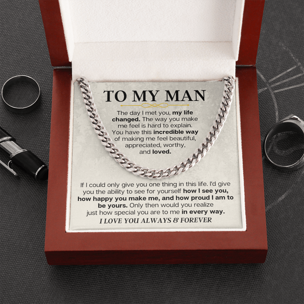 To My Man - Cuban Link - Special Gift Set - SS166