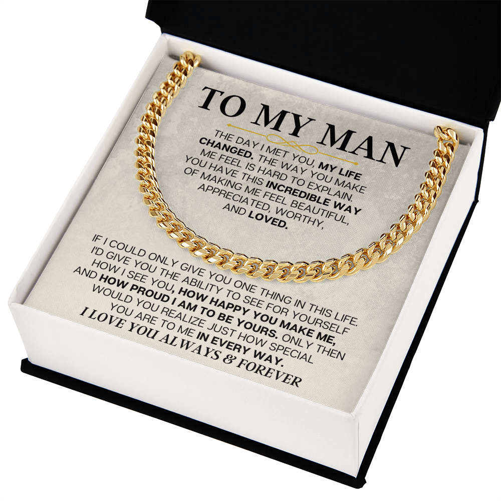 To My Man - Cuban Link - Special Gift Set - SS166V2