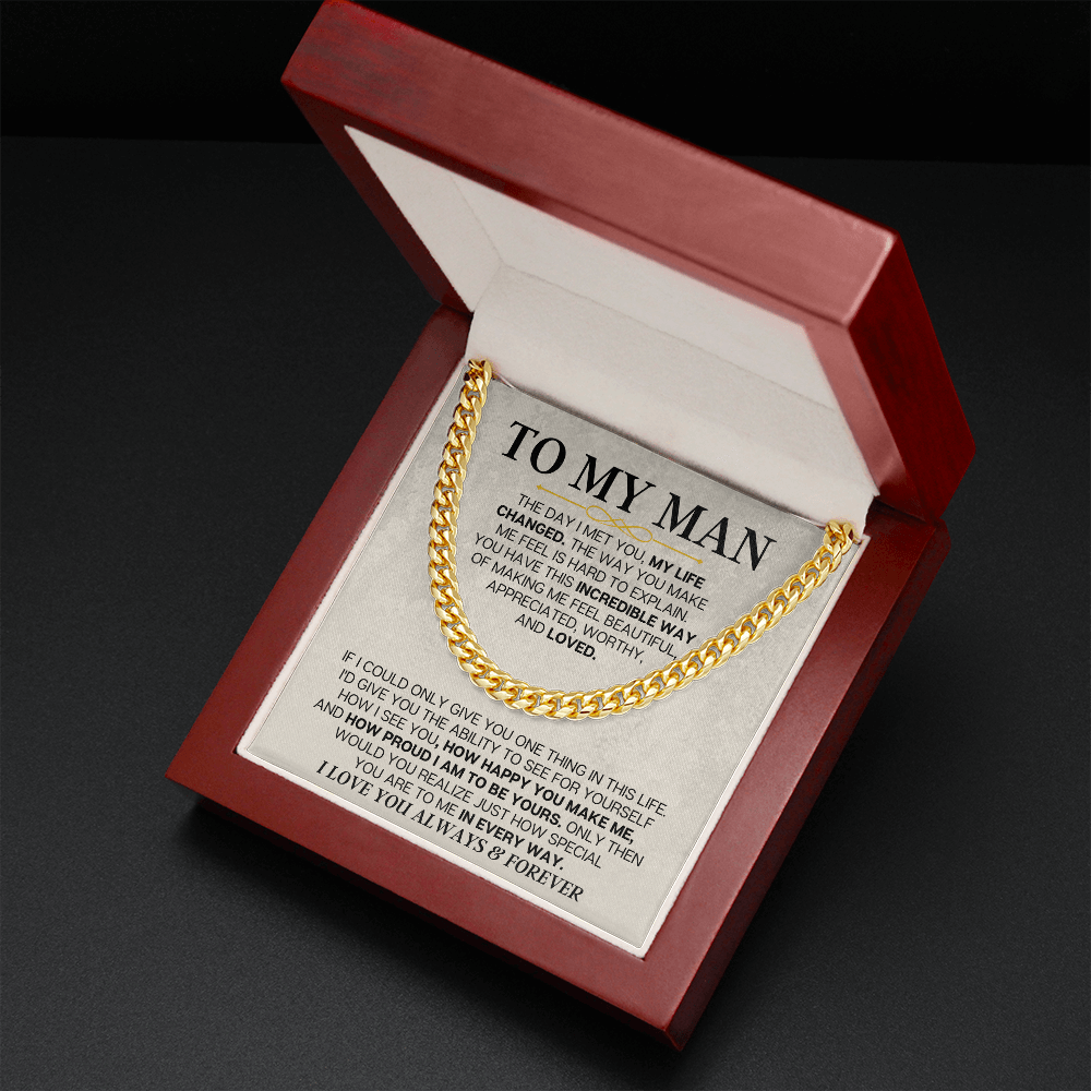 To My Man - Cuban Link - Special Gift Set - SS166V2