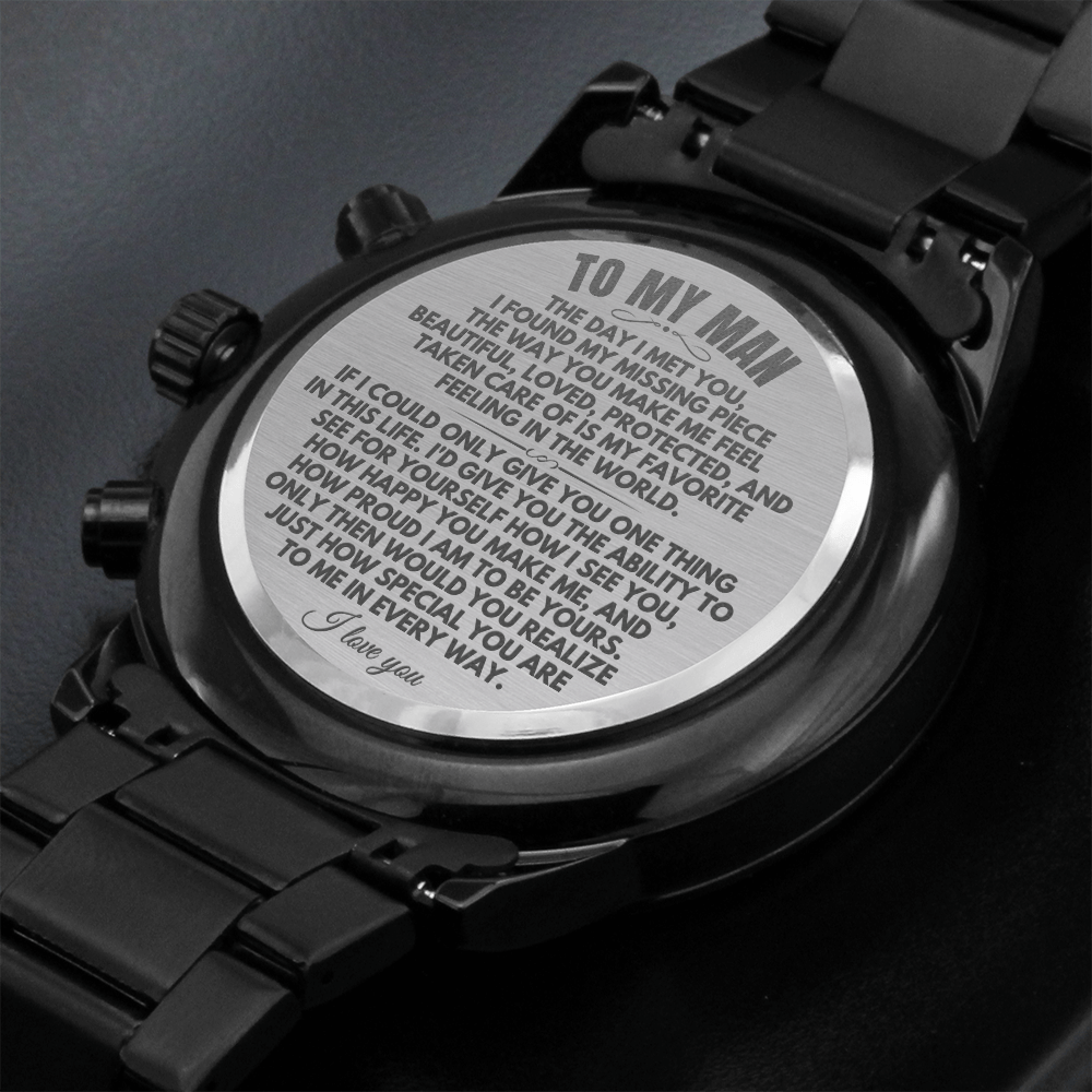 To My Man - Engraved Premium Watch - SS165