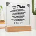 To My Man "I Found My Missing Piece" Acrylic Plaque - AC04
