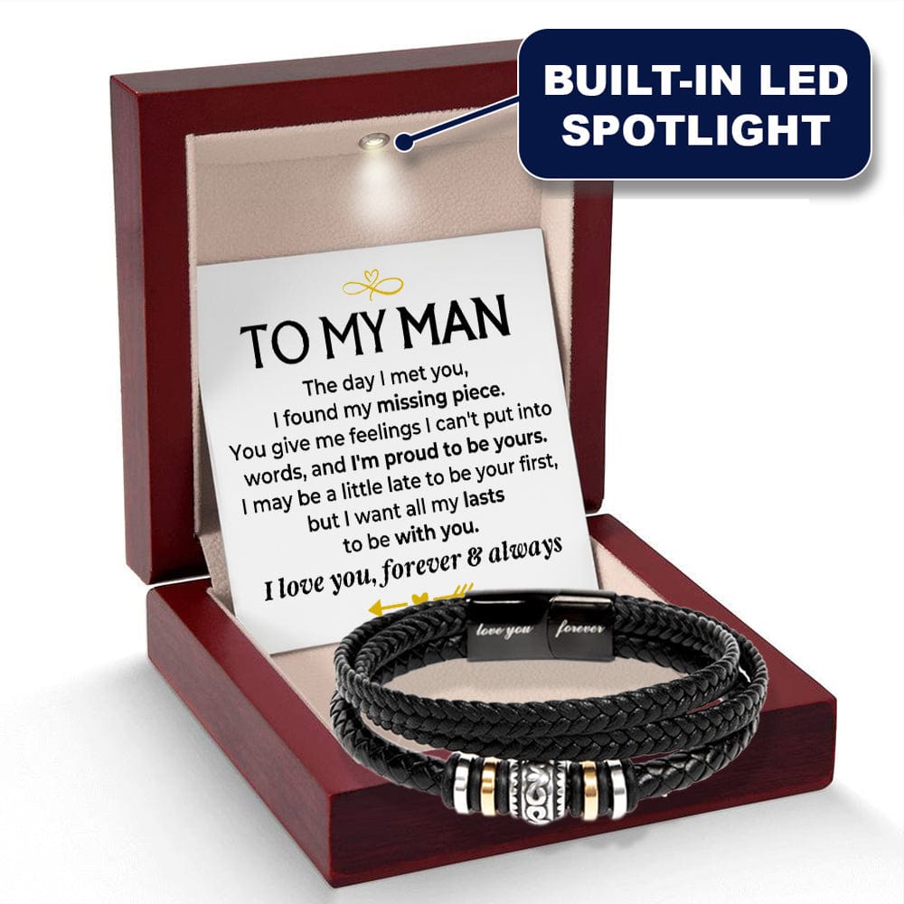 To My Man | Love You Forever | Braided Bracelet Gift Set - SS579